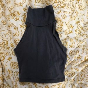 Sleeveless Turtleneck Crop Top